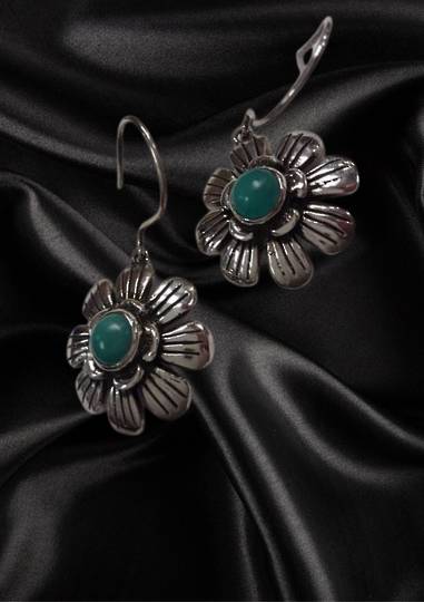 Amazonite Flower Earrings